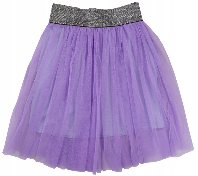 ELEGANCKA SPÓDNICA spódniczka TIULOWA FIOLET 104 H157C