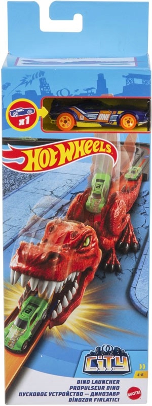 

Hot Wheels City Wyrzutnia Dinozaur T-Rex autko