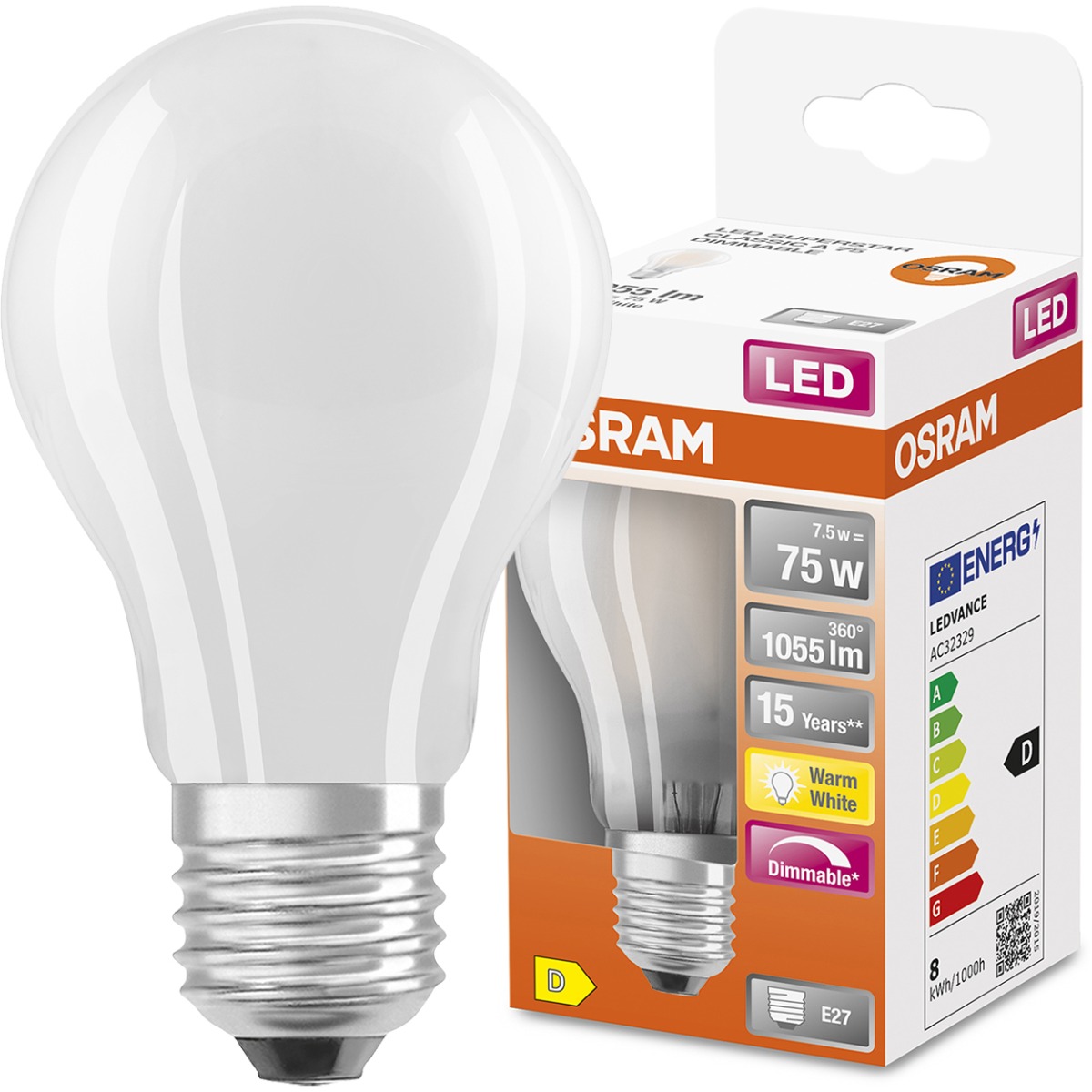 

Żarówka Led E27 A60 7,5W 4000K Ściemnialna Osram