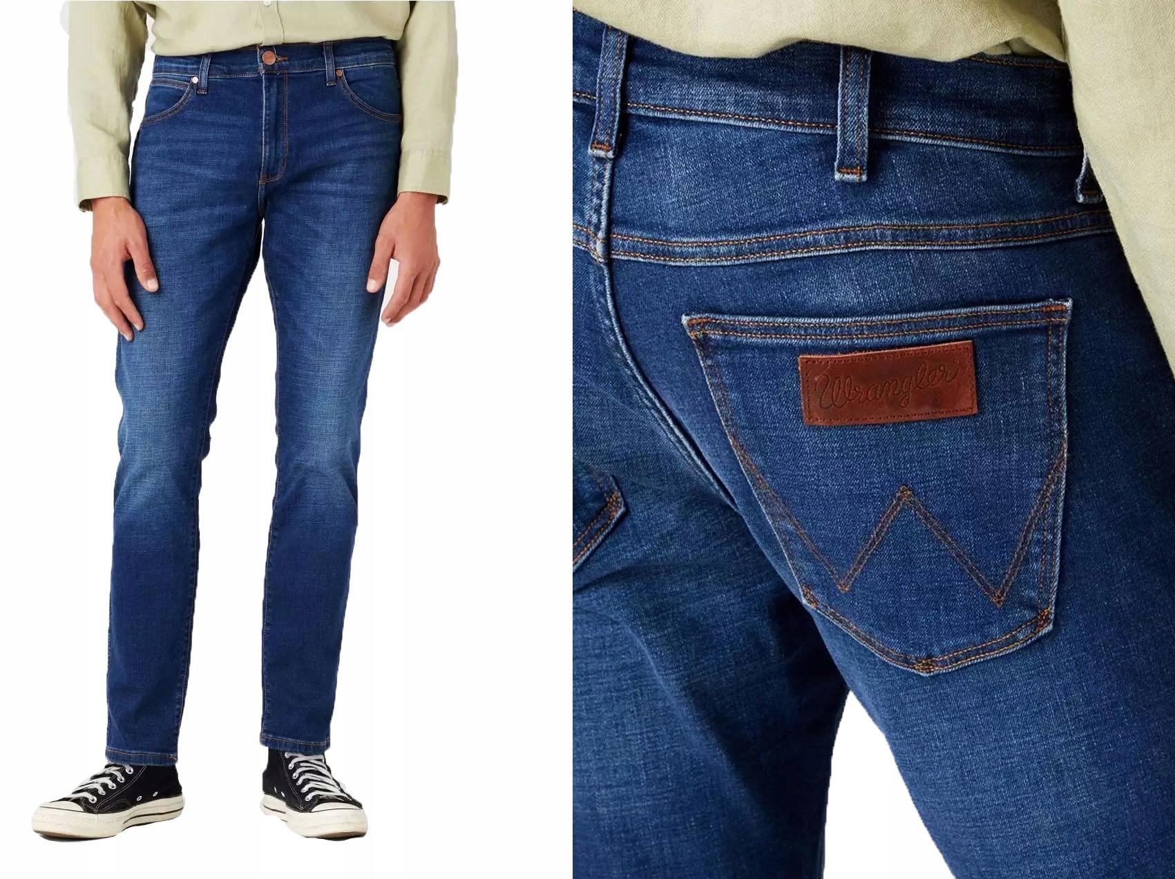 Wrangler Larston pánské kalhoty Jeans zúžené na bocích W34 L34