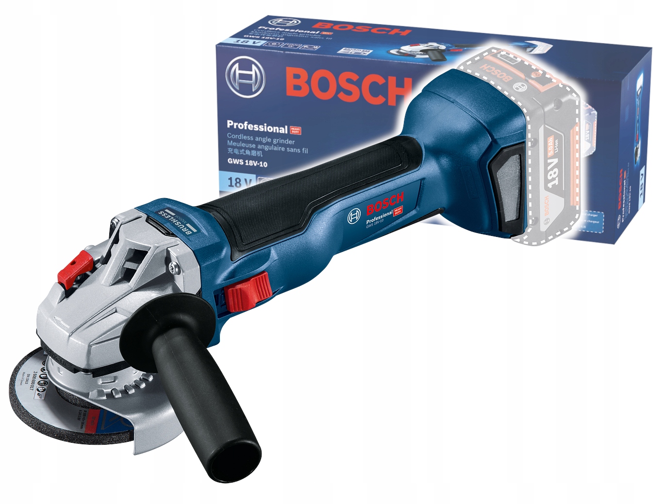 

Bosch Szlifierka Kątowa 18V Gws 18V-10 Korpus