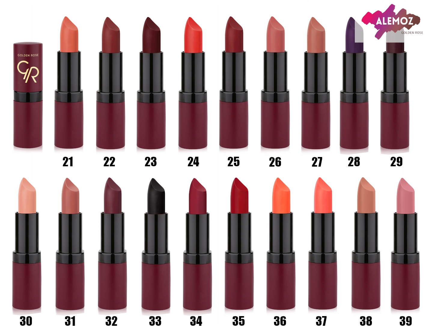 Golden Rose VELVET LIPSTICK Matowa Pomadka 01 Marka Golden Rose