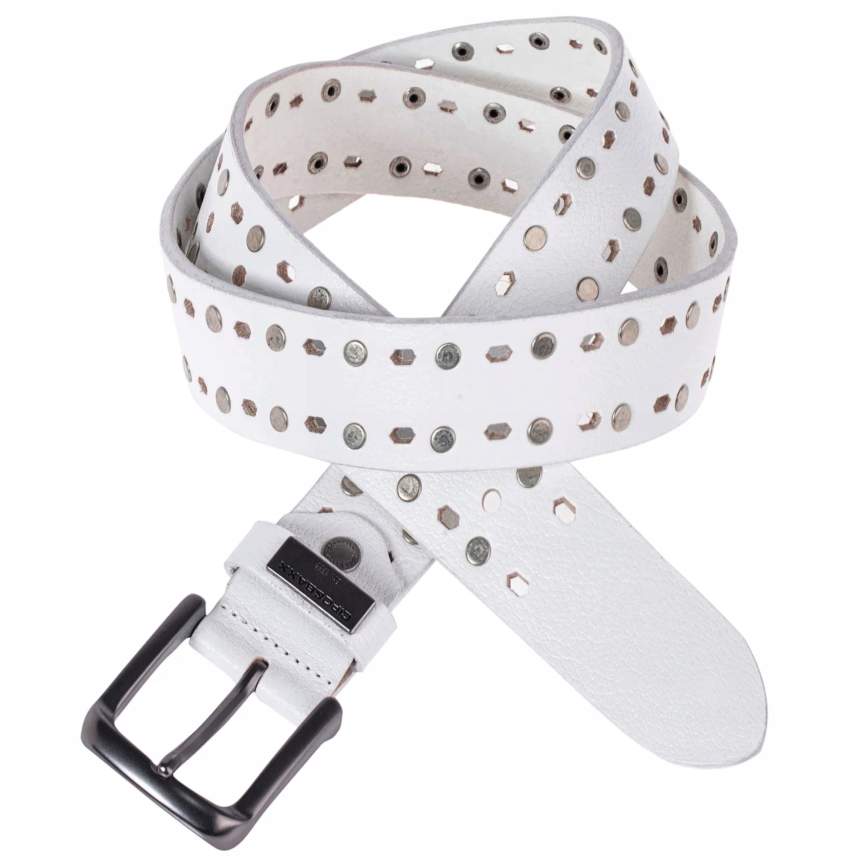 Pásek Pánský Cipo Baxx Kůže Vintage Nýty