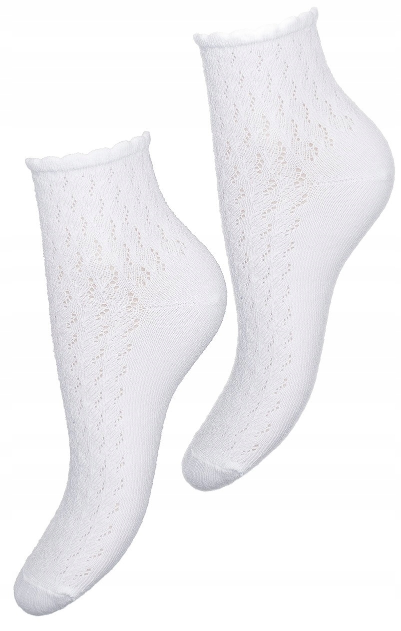 

Skarpety damskie Milena Białe Ażurowe r. 37-41