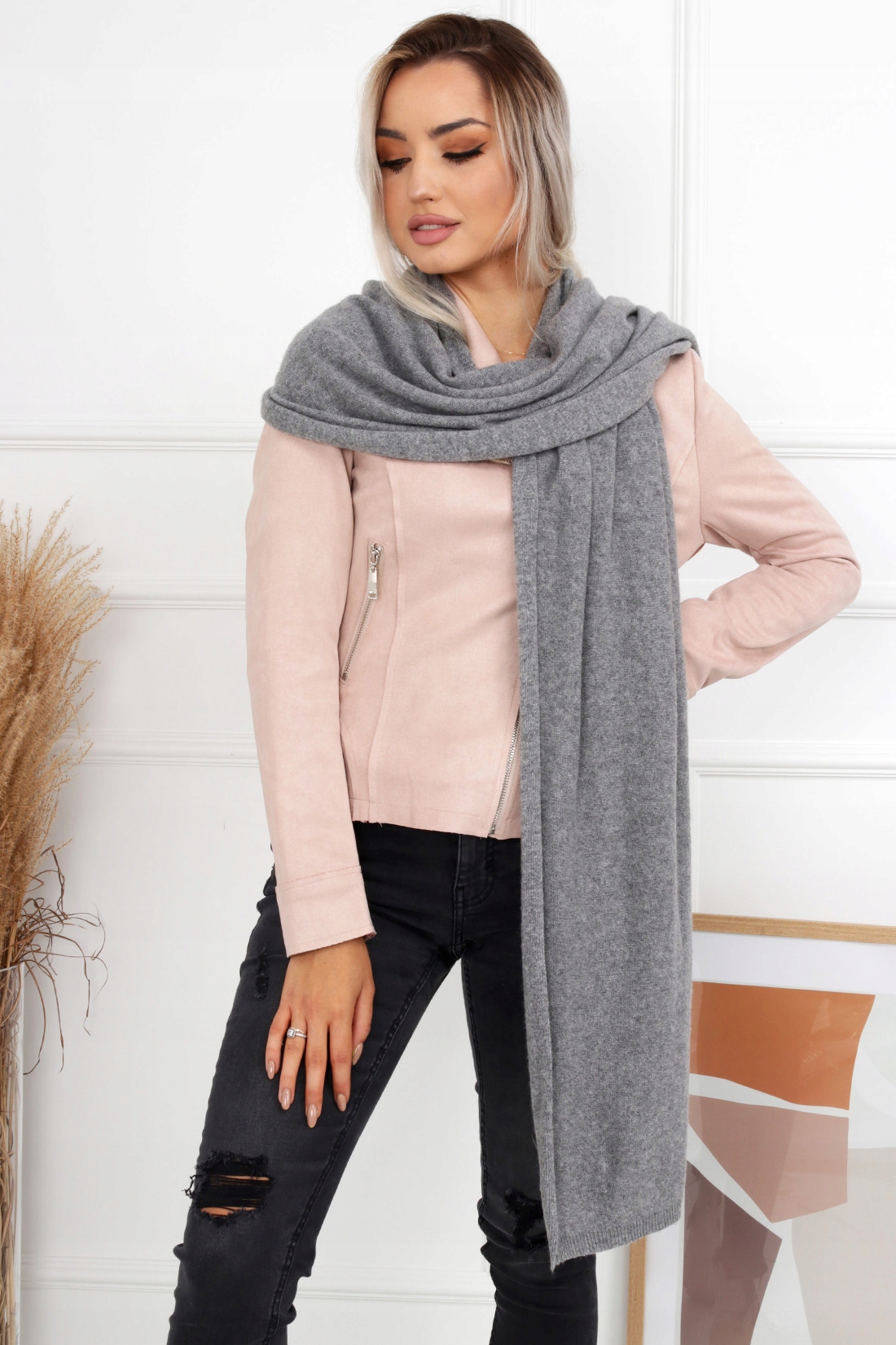 SZAL KASZMIROWY SZALIK WŁOSKI DUŻY SUPER JAKOŚĆ Materiał dominujący kaszmir