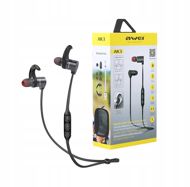 Słuchawki Douszne Awei AK3 Bluetooth Czarne