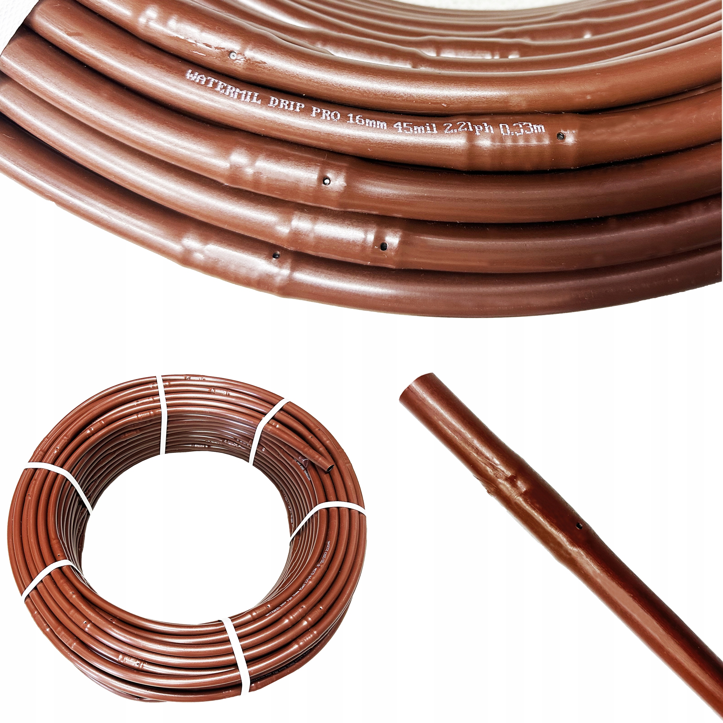 Linia kroplująca Kompensacja Ciśnienia Gruba 33cm 100m Mocna Watermil Pro