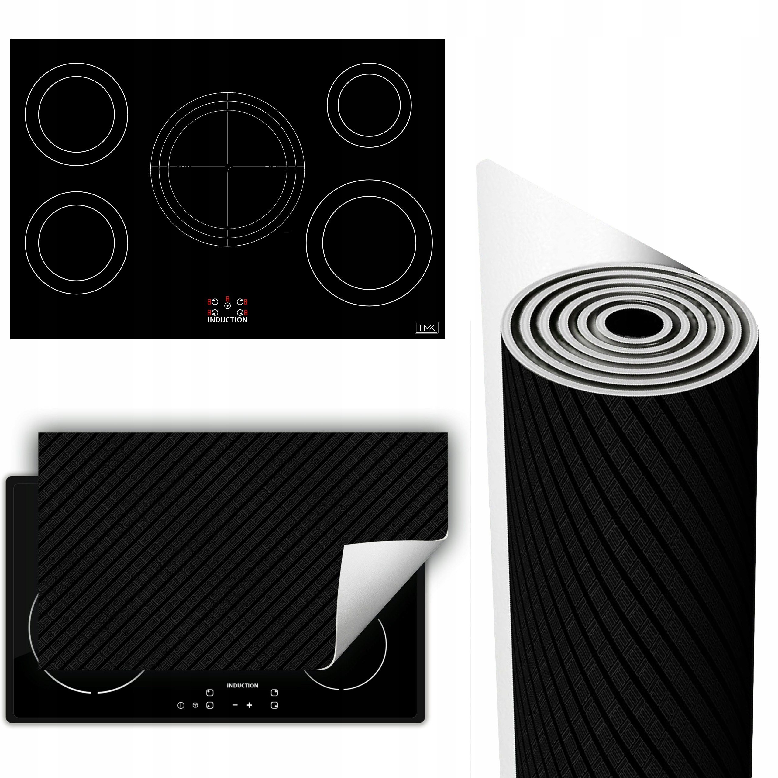 Vinylová Podložka Na Ochranu Sporáku 90x52 tmavá vzor