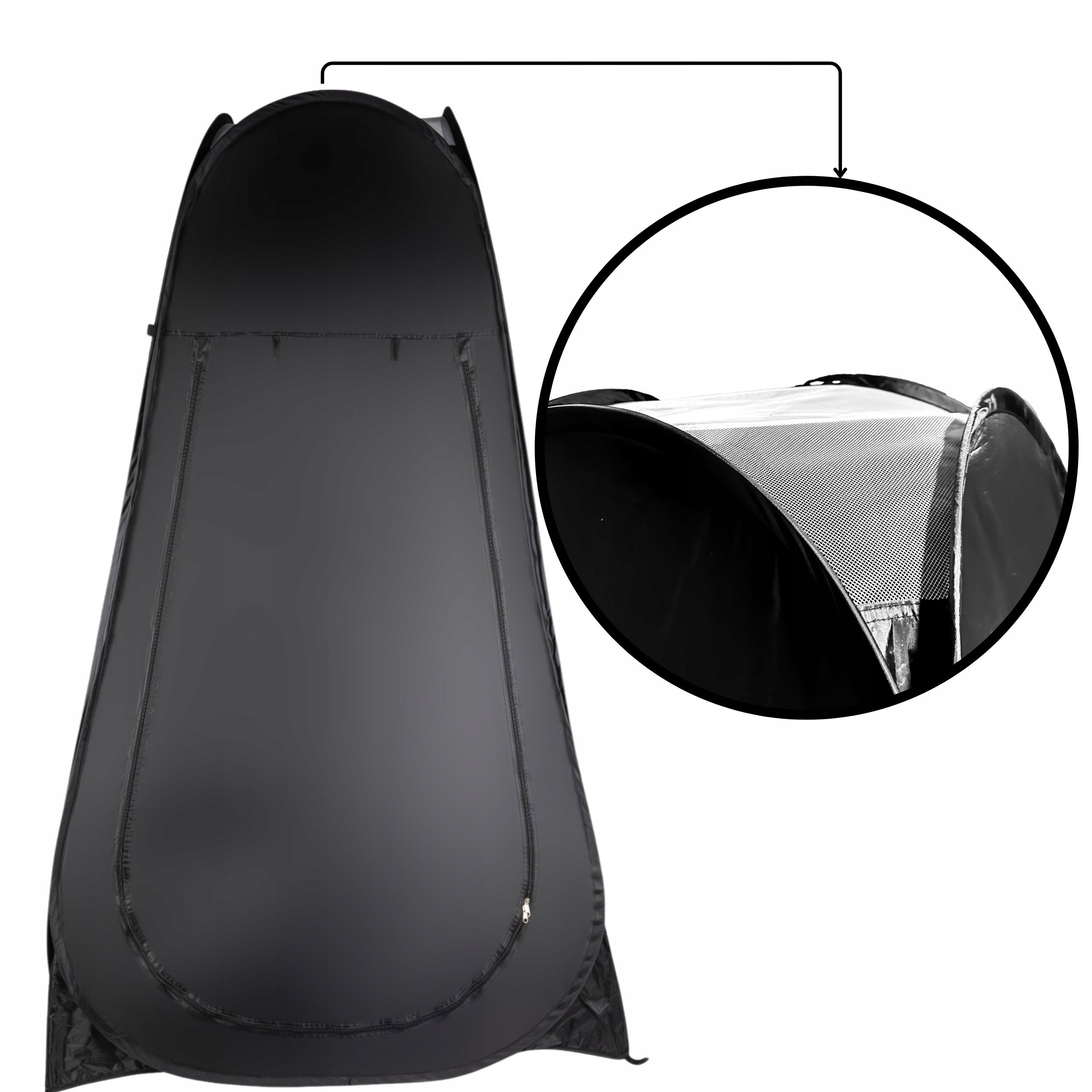 PRZENOŚNA PRZEBIERALNIA 190x120cm NAMIOT POPUP PLAŻOWY PRYSZNIC TOALETA Wodoodporność poniżej 1500 mm