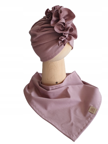 

Zestaw Czapka Turban + Chusta Fiolet 36-39cm