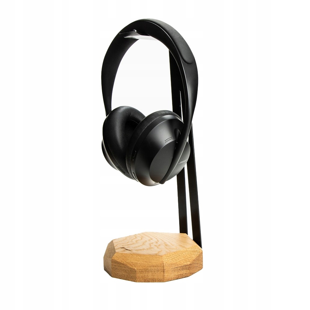 Stojak na słuchawki Geometryczny Black Dąb