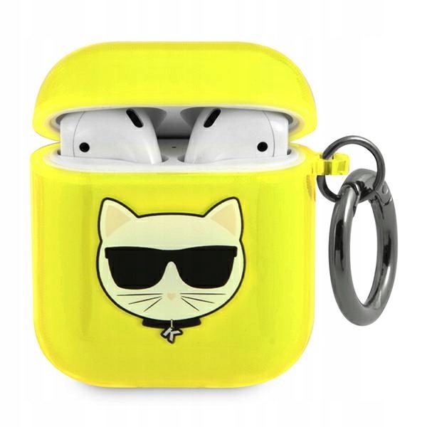 Etui na AirPods Karl Lagerfeld Choupette w kolorze żółtym