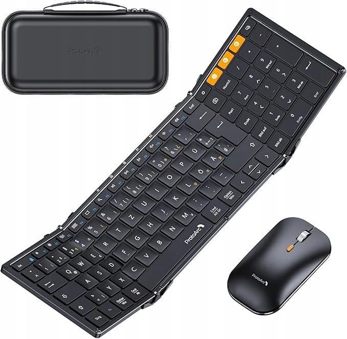 ProtoArc XKM01 Skladacia klávesnica a myš Qwertz, Bluetooth/USB