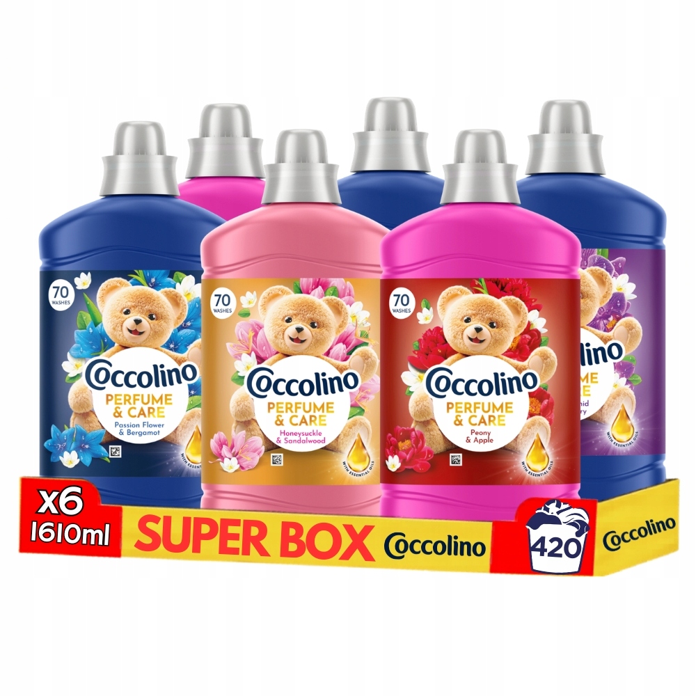 Sada Coccolino Perfume&Care tekutá aviváž 1,61L x6 mix 9,66L