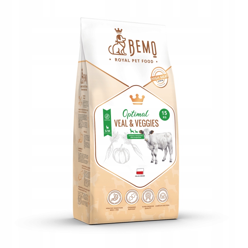 Bemo Optimal Cielęcina z Indykiem S/m 10kg