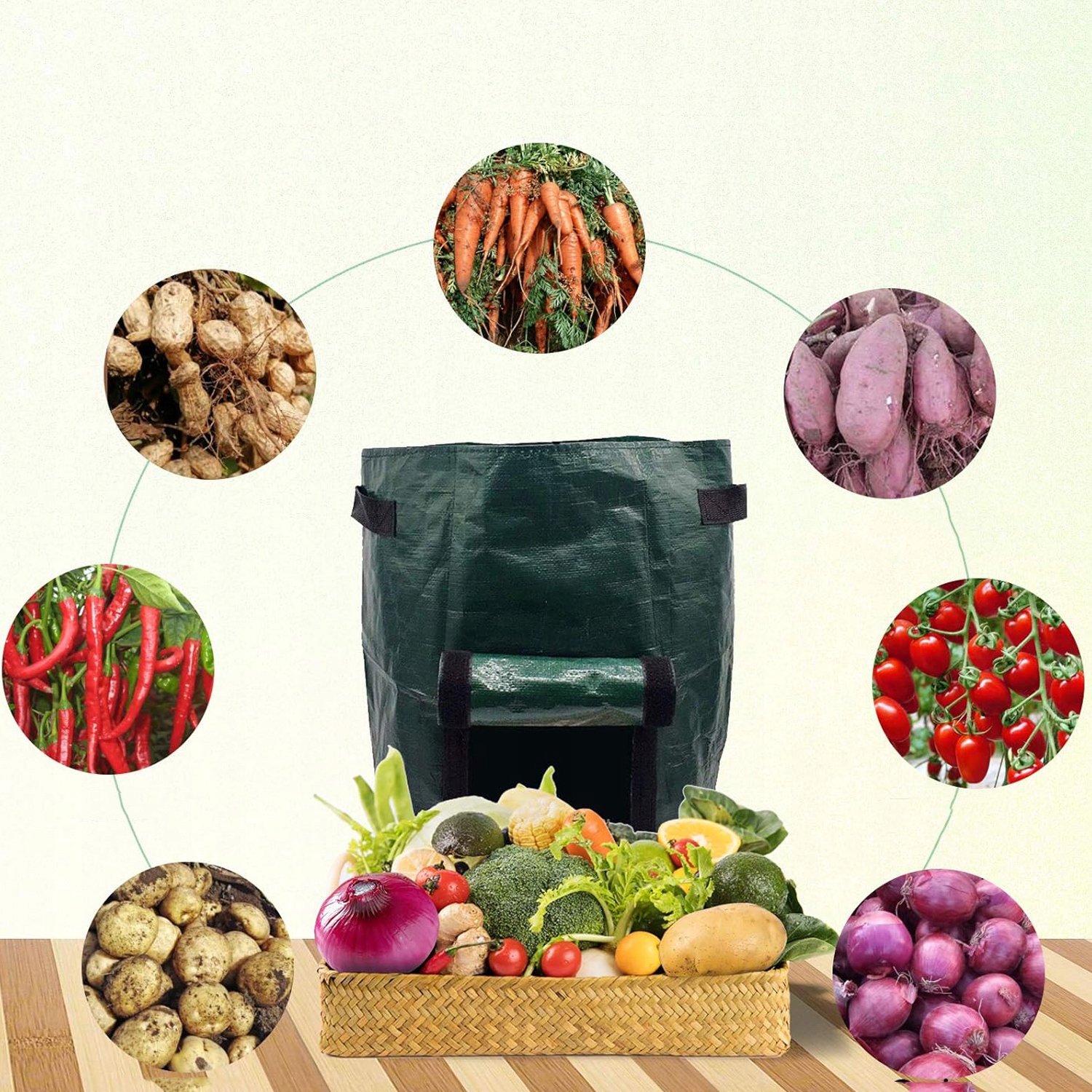 WORKI DO UPRAWY ZIEMNIAKÓW, 4 SZT.TORBY DO UPRAWY ROŚLIN TOREBKI DO UPRAWY Marka bez marki