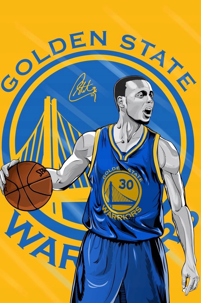 Plakat Stephen Curry NBA Golden State Warriors NBA