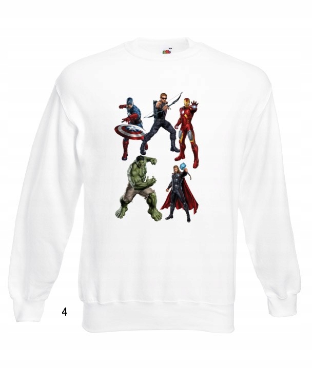 

Bluzy Avengers Iron Man Hulk Thor Kapitan Wzory