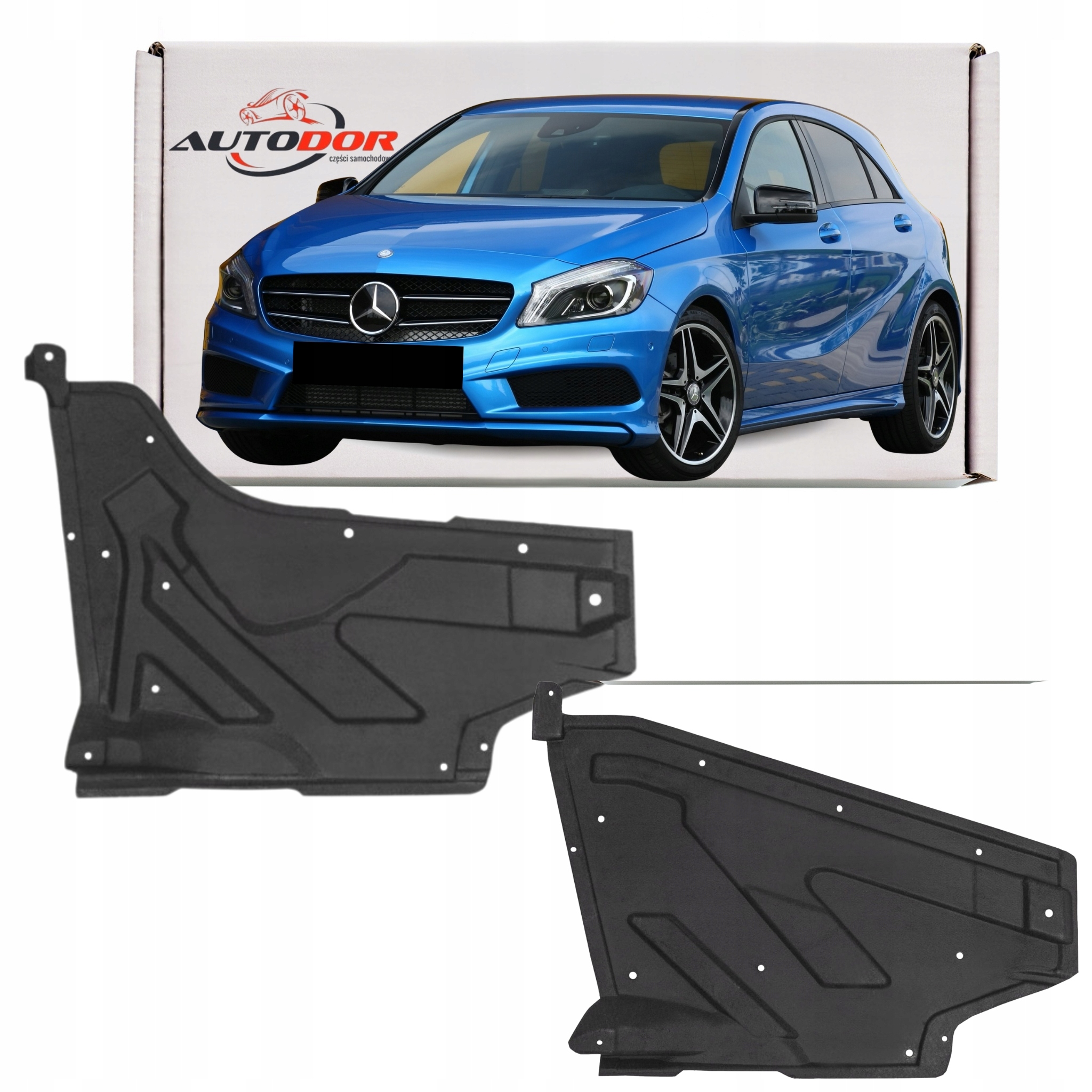 Mercedes A-class W176 2012-18 Kryty Podlahy Podvozku Zadní Levá Pravá Sada