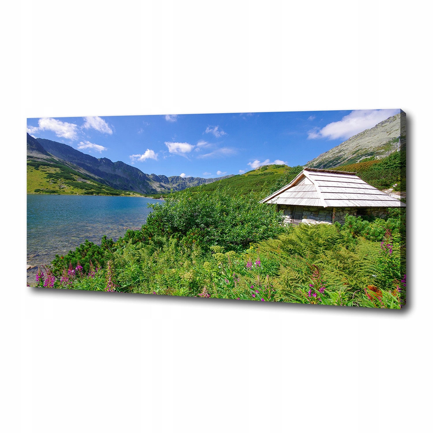 

Foto obraz na płótnie Domek w Tatrach 125x50 cm