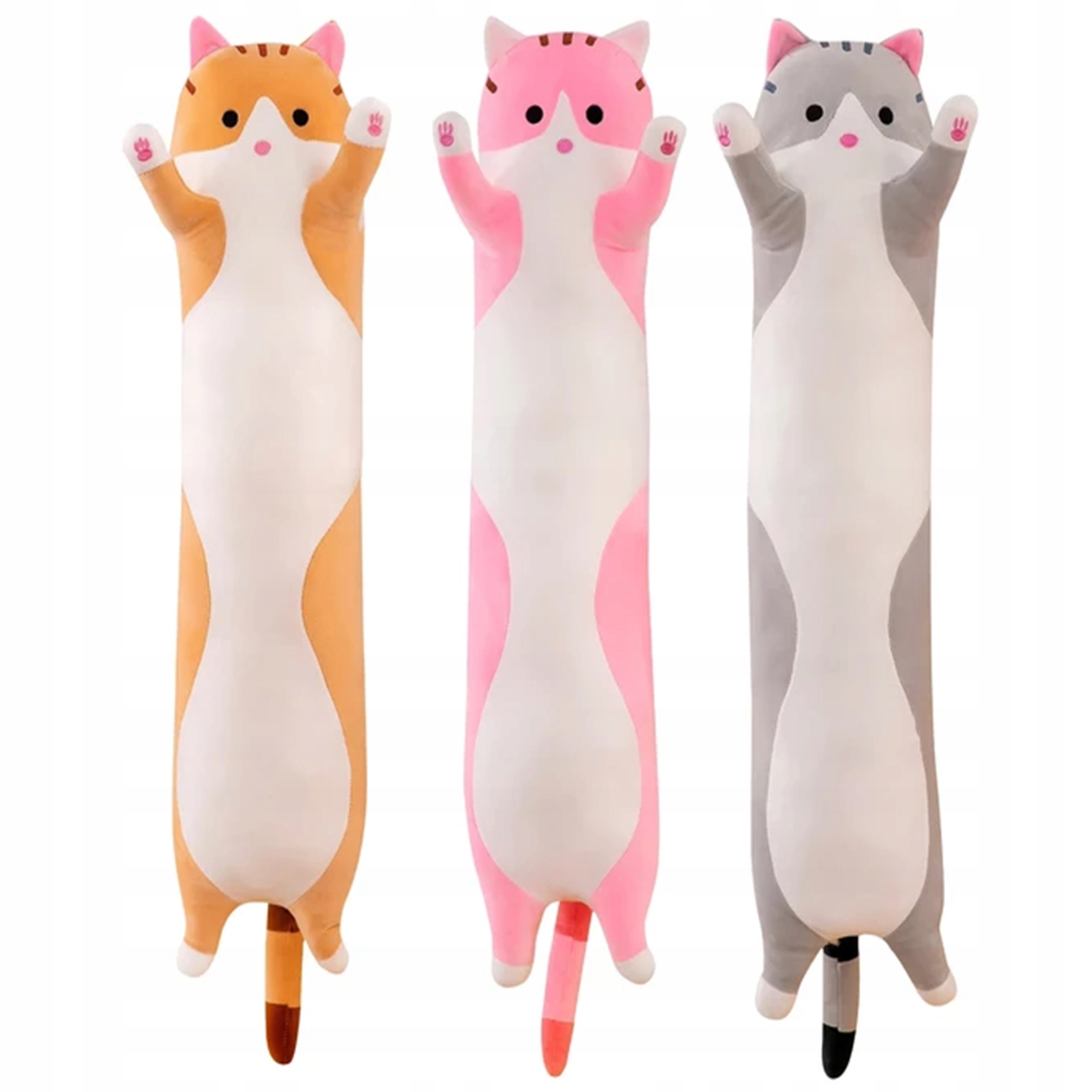 KOT DŁUGI 70CM PARÓWKA PLUSZAK ZAGŁÓWEK E1847 EMAJ