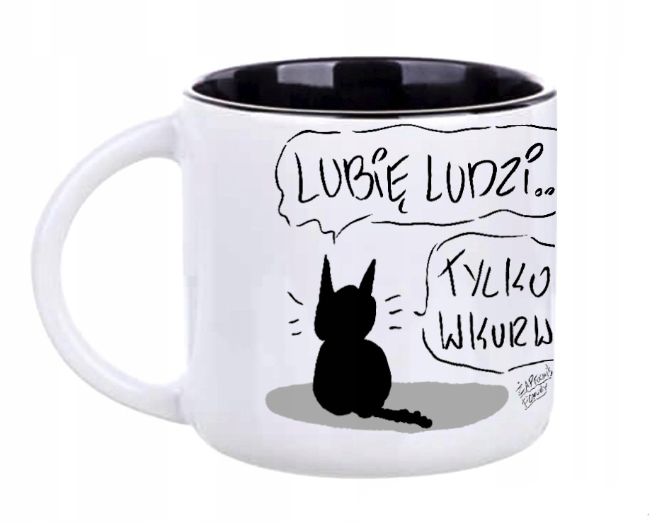 

Kubek ,,Lubię ludzi'' 400ml Żartowniś Ponury kot