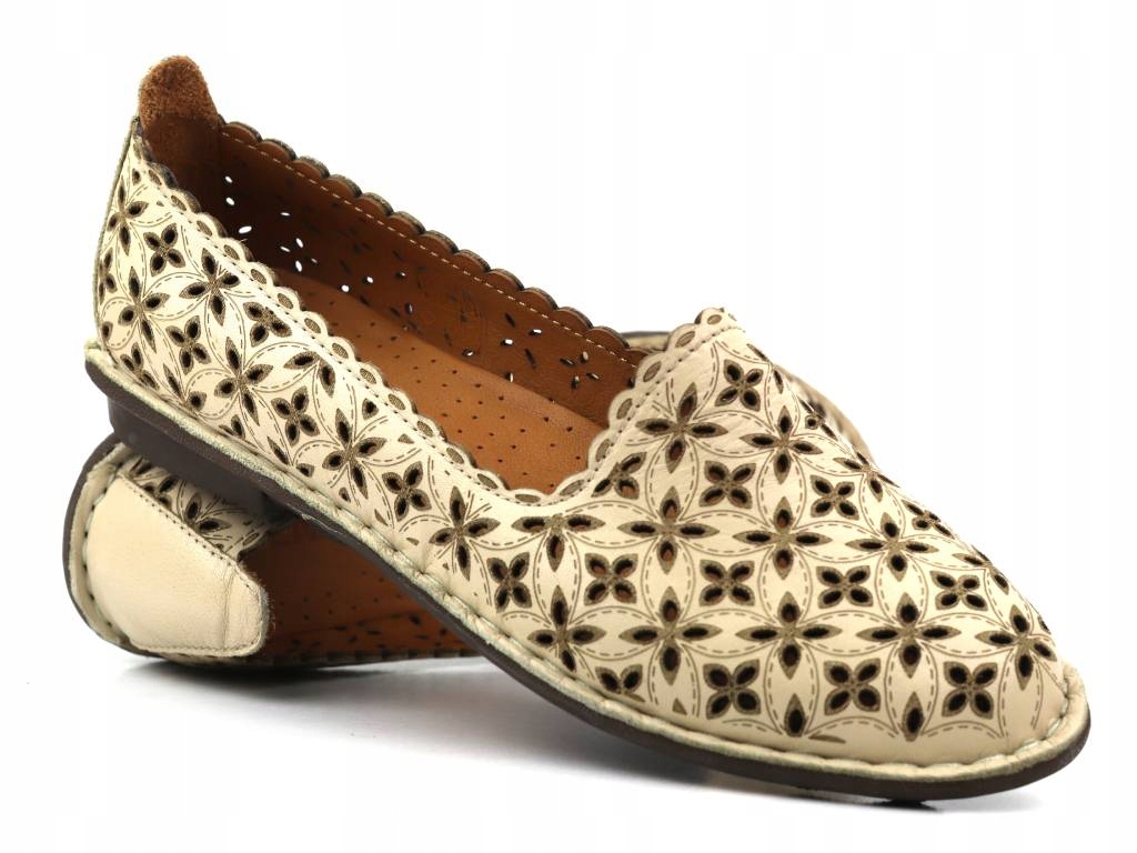 Venezia Dámské Baleríny 301115-1 Beige vel. 38 Elegantní Polobotky Dárek