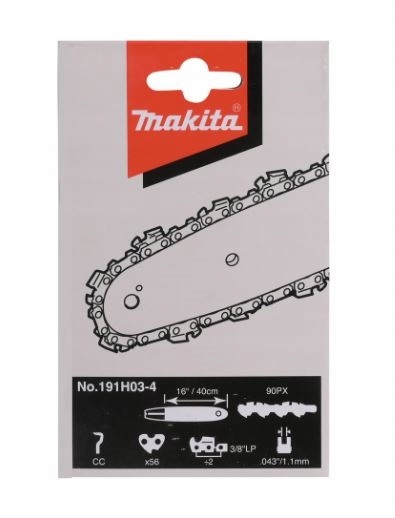 Makita Řetěz Pily 50 cm 72 Článků 3/8" 1,5 mm 0,058" Originál 191H44-0