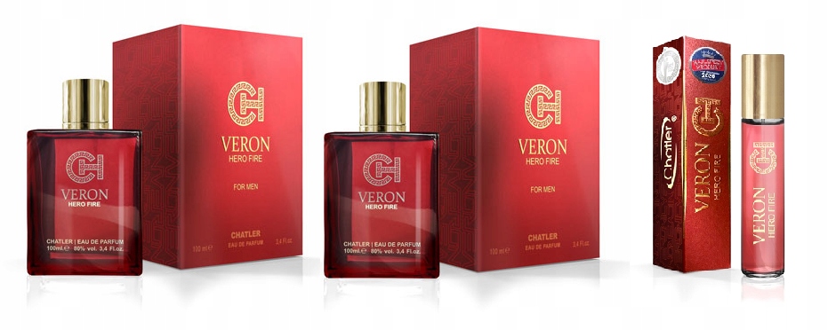 Chatler Veron Hero Fire 2x100 ml 30 ml parfémovaná voda sada
