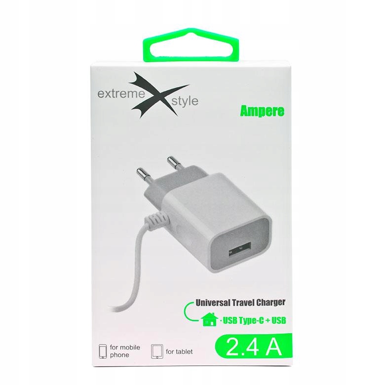 

Ładowarka sieciowa microUSB + Usb - 2.4A