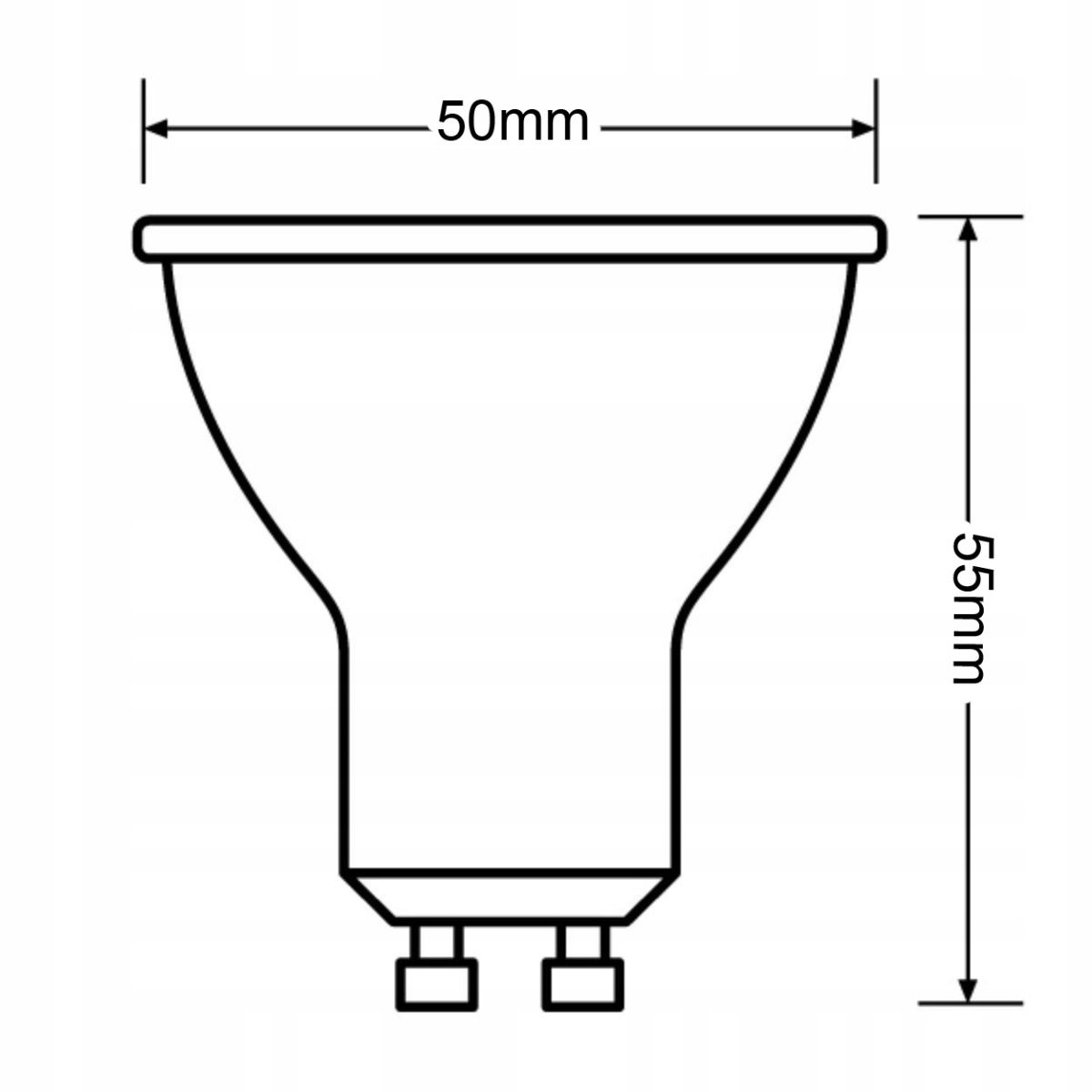 Żarówka LED GU10 6,7W 48W 4000K CRI90 DIM LEDVANCE Klasa efektywności energetycznej F