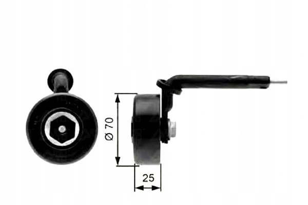 ROLKA NAPINAJĄCA PASEK WIELOROWKOWY BMW 3 (E46) 5 Producent części Gates