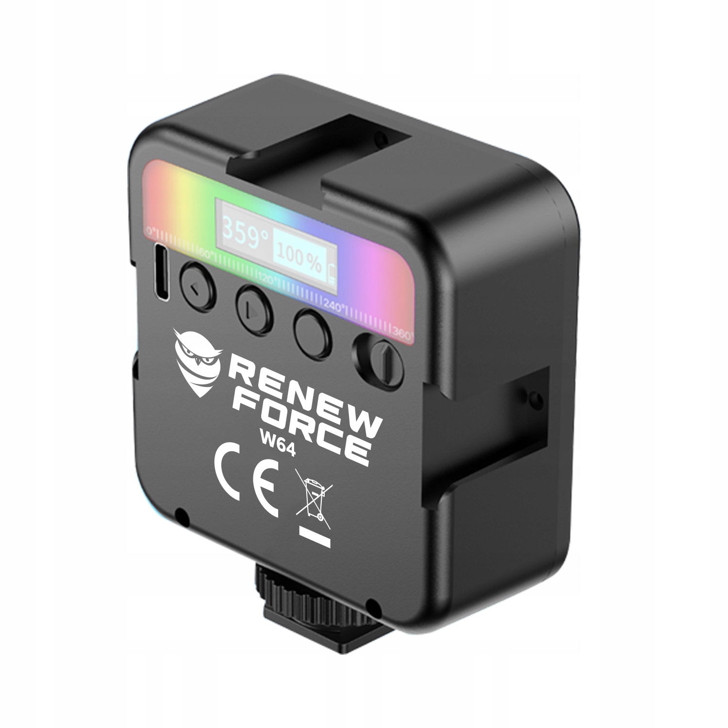 Lampa LED RENEW FORCE RGB do Telefonu Kamery Aparatu TikToka YouTube SHORTY Kod producenta FOTOGRAFICZNA MOBILNA STUDYJNA LAMPKA 1