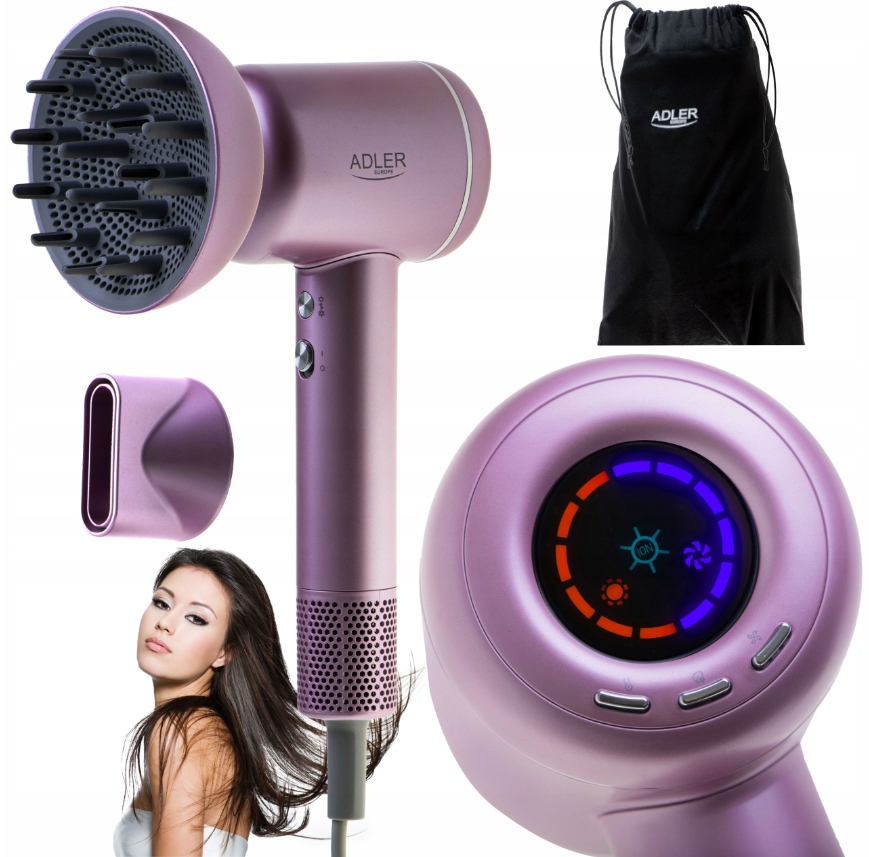 Fén na vlasy Ionizace Regulace teploty Difuzér 1600 W AD2270p