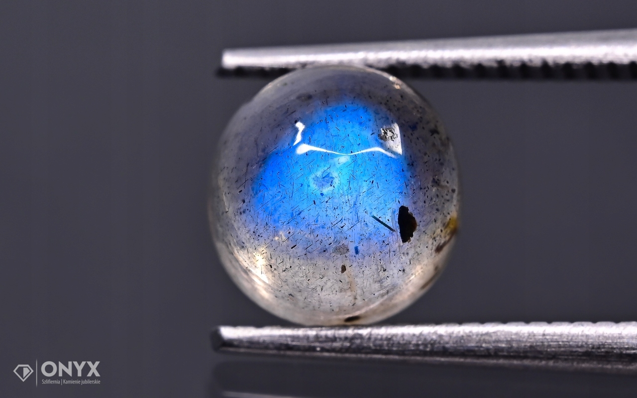 Labradorit kabošon A kulatý fi 7 mm