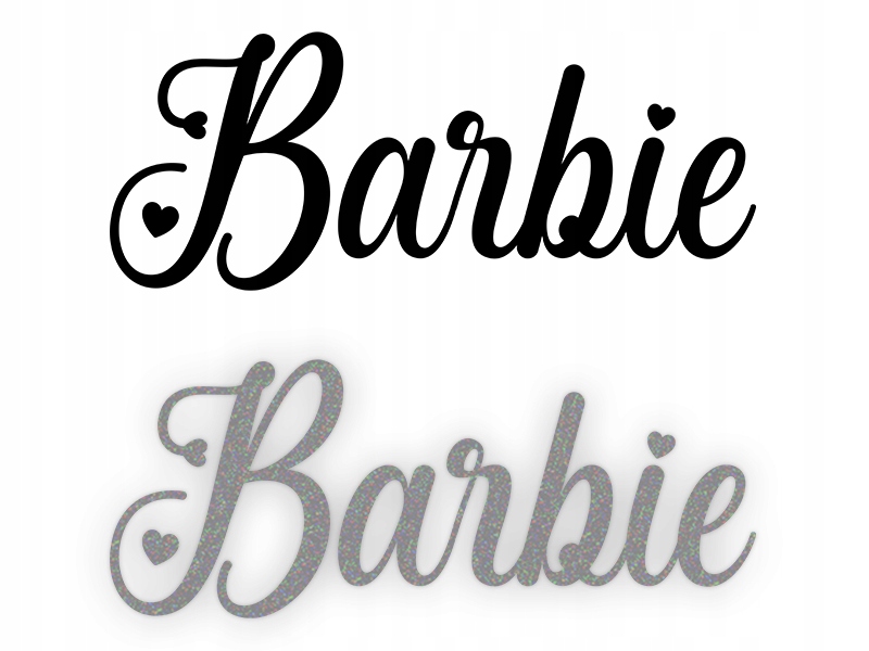 Barbie logo - Naklejka na samochód na auto - ODBLASKOWA