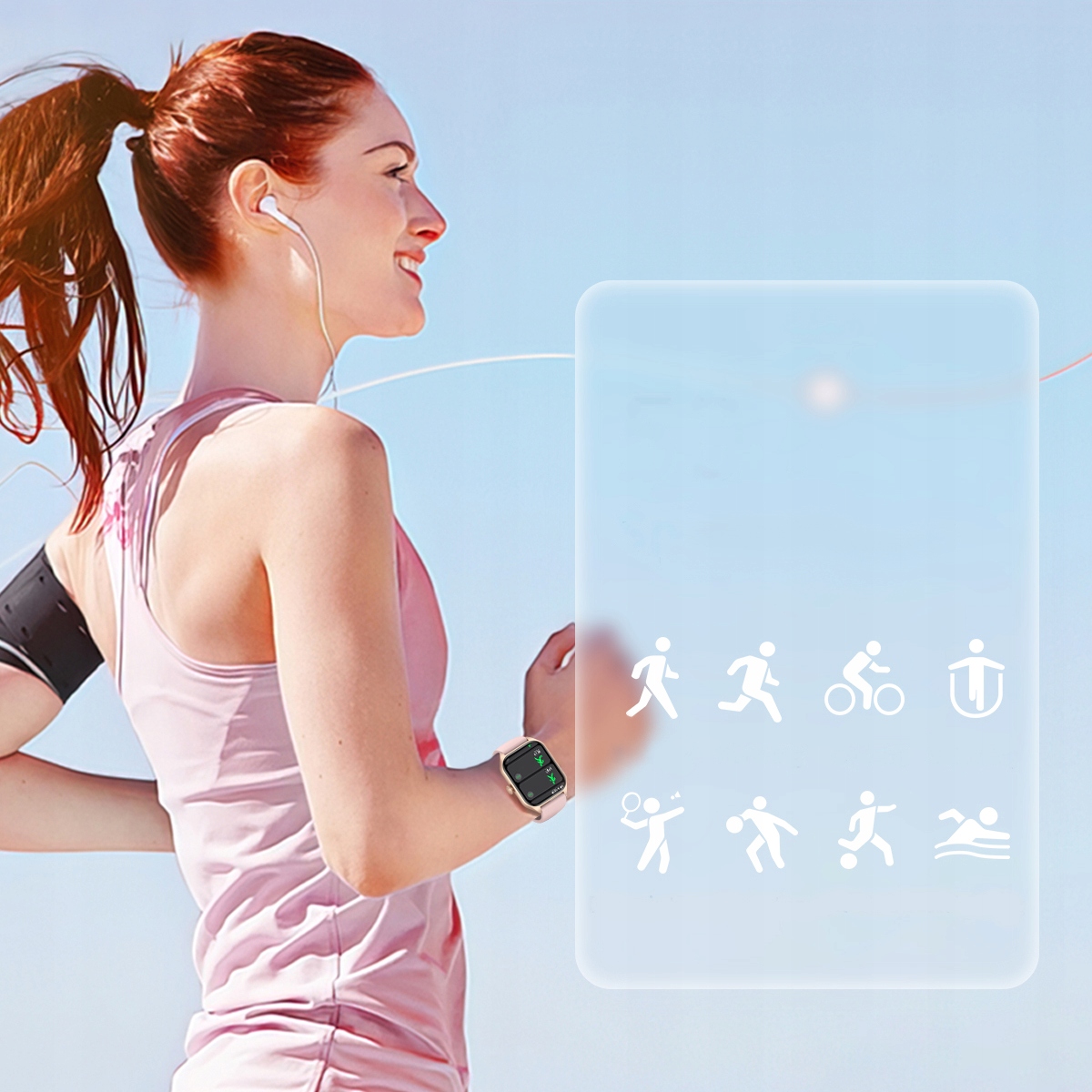 SMARTWATCH ZEGAREK DAMSKI MENU POLSKIE SPORT PULS ROZMOWY SMART WATCH PL Złącza brak
