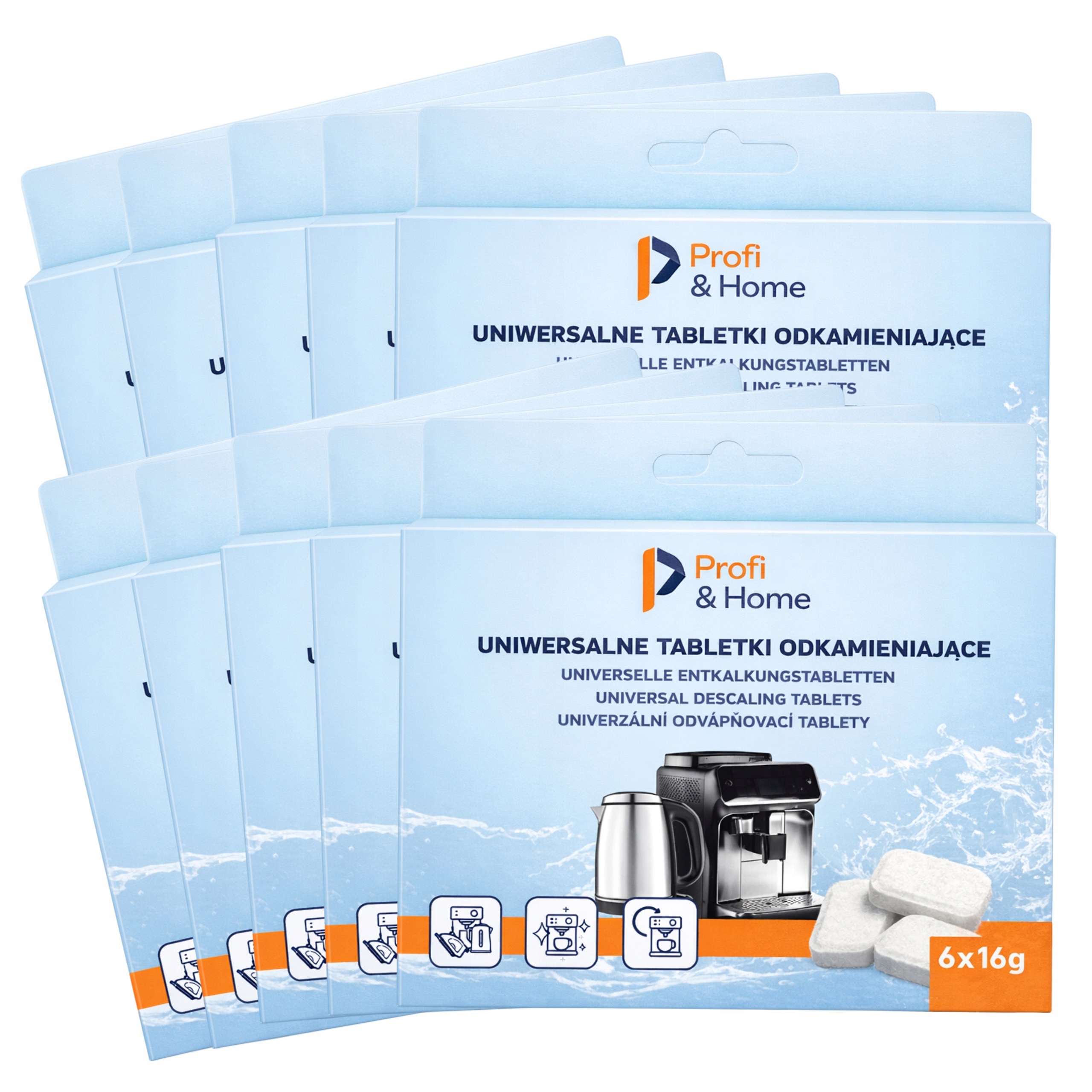 10 x Odvápňovací tablety Profi&Home univerzální pro kávovar 6x16 g