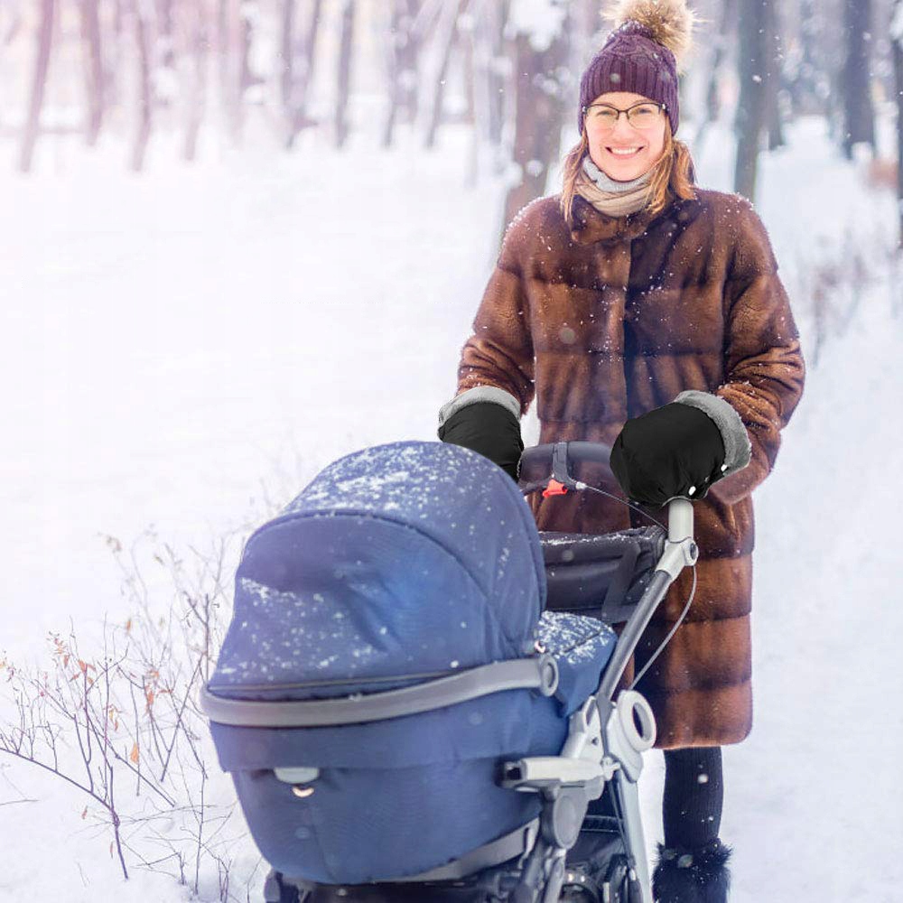 RĘKAWICZKA MUFKA DO WÓZKA DZIECIĘCEGO CIEPŁY WIATROODPORNY Model rękawiczki do wózka