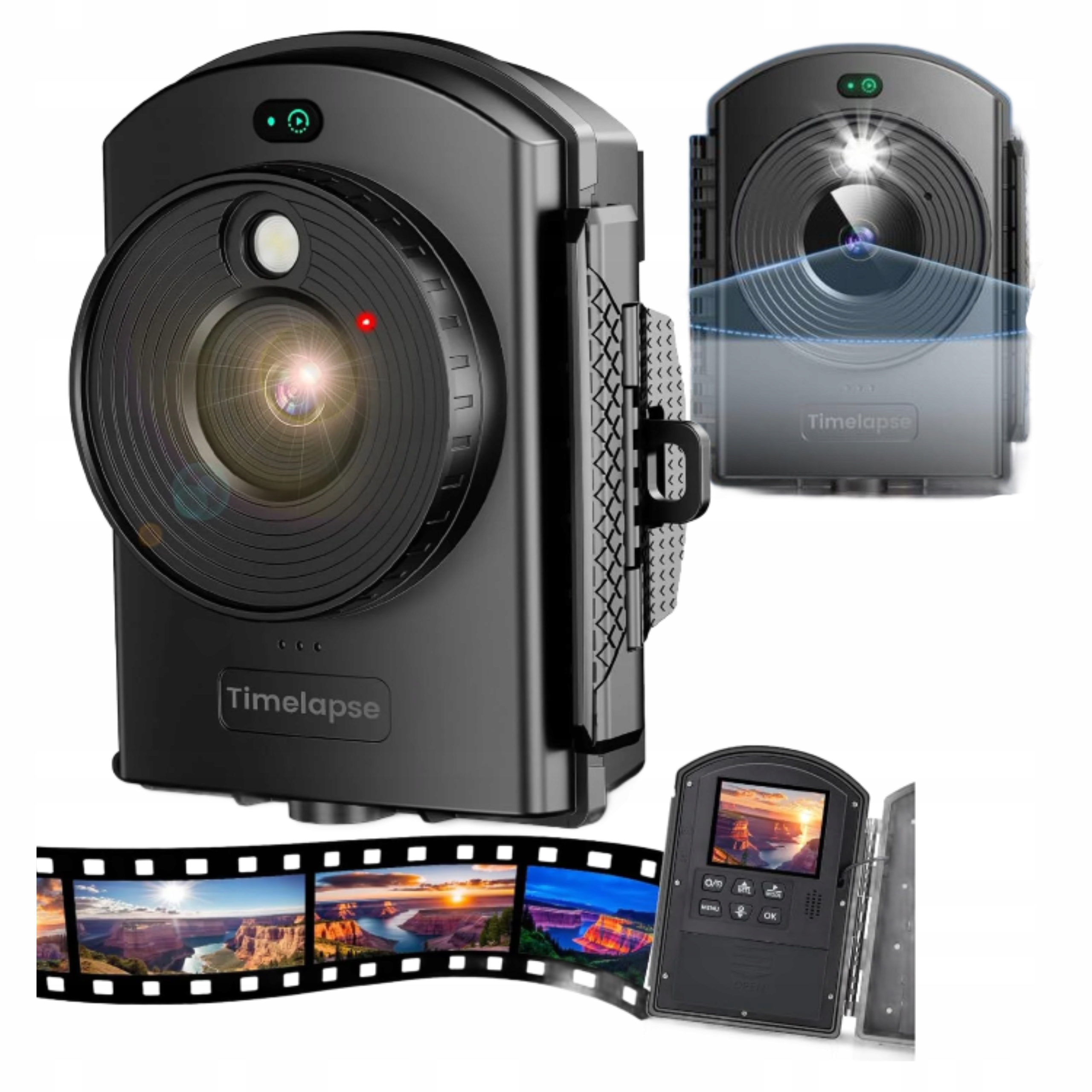 Časosběrná kamera Timelapse 1080P Ir Led Venkovní monitorování Nahrávání