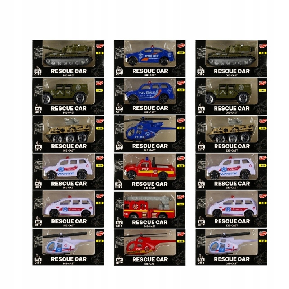 AUTKO METALOWE "RESCUE CAR - 2" - 1 szt