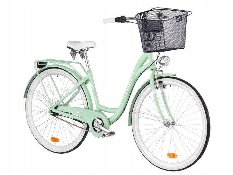 Rower miejski Indiana Moena 28 cali damski Koszyk VKS-105 Stalowy