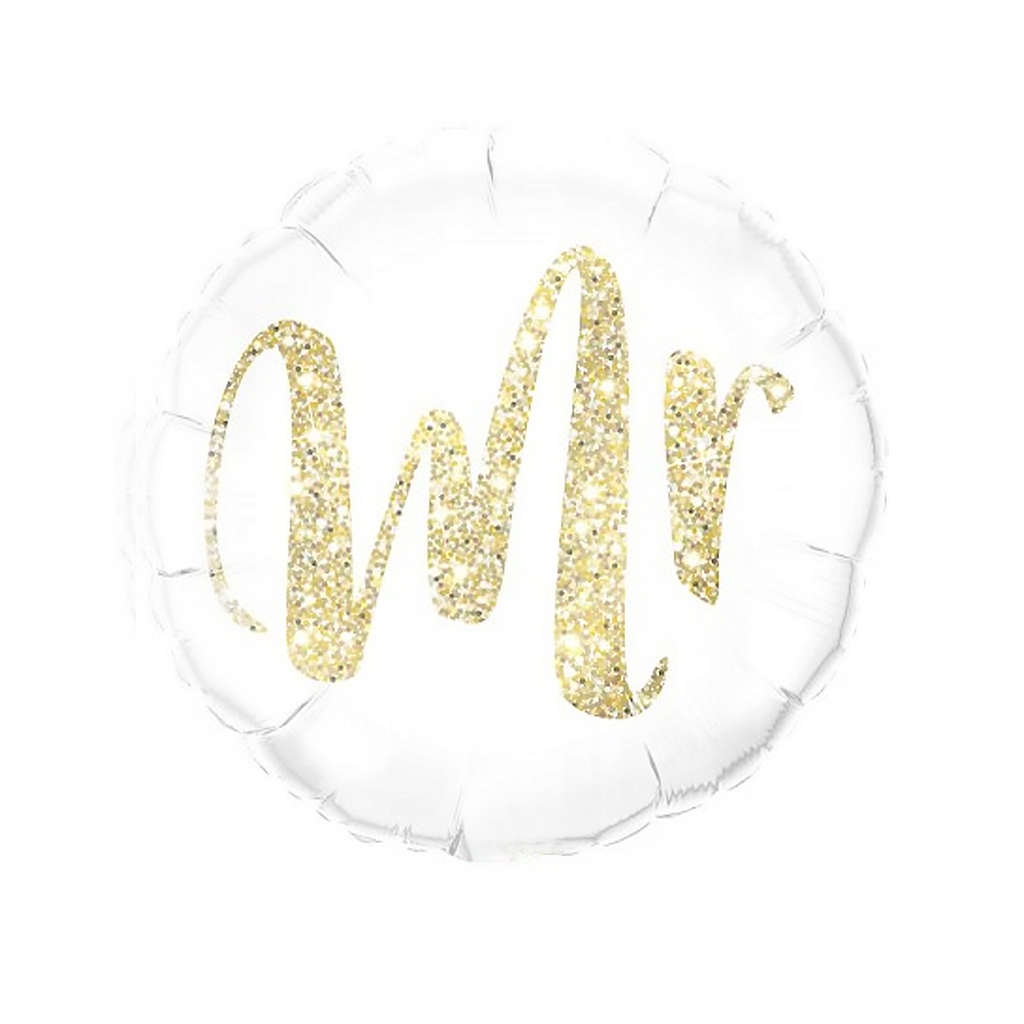 

Balon foliowy biały wesele z nadrukiem Mr 18cali