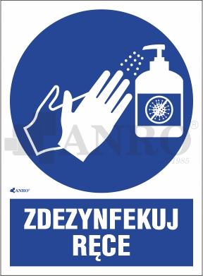 ZNAK DEZYNFEKUJ RĘCE 168 FS