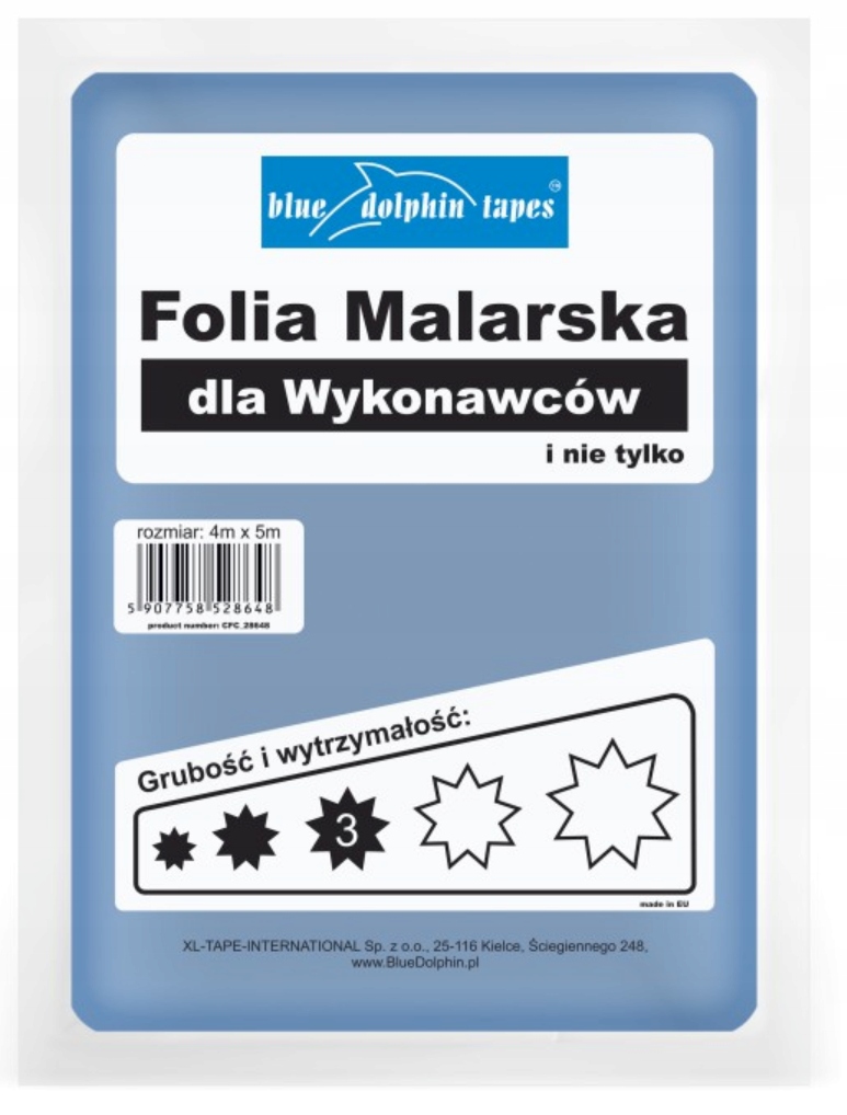 

Blue Dolphin folia malarska 4x5m dla wykonawców
