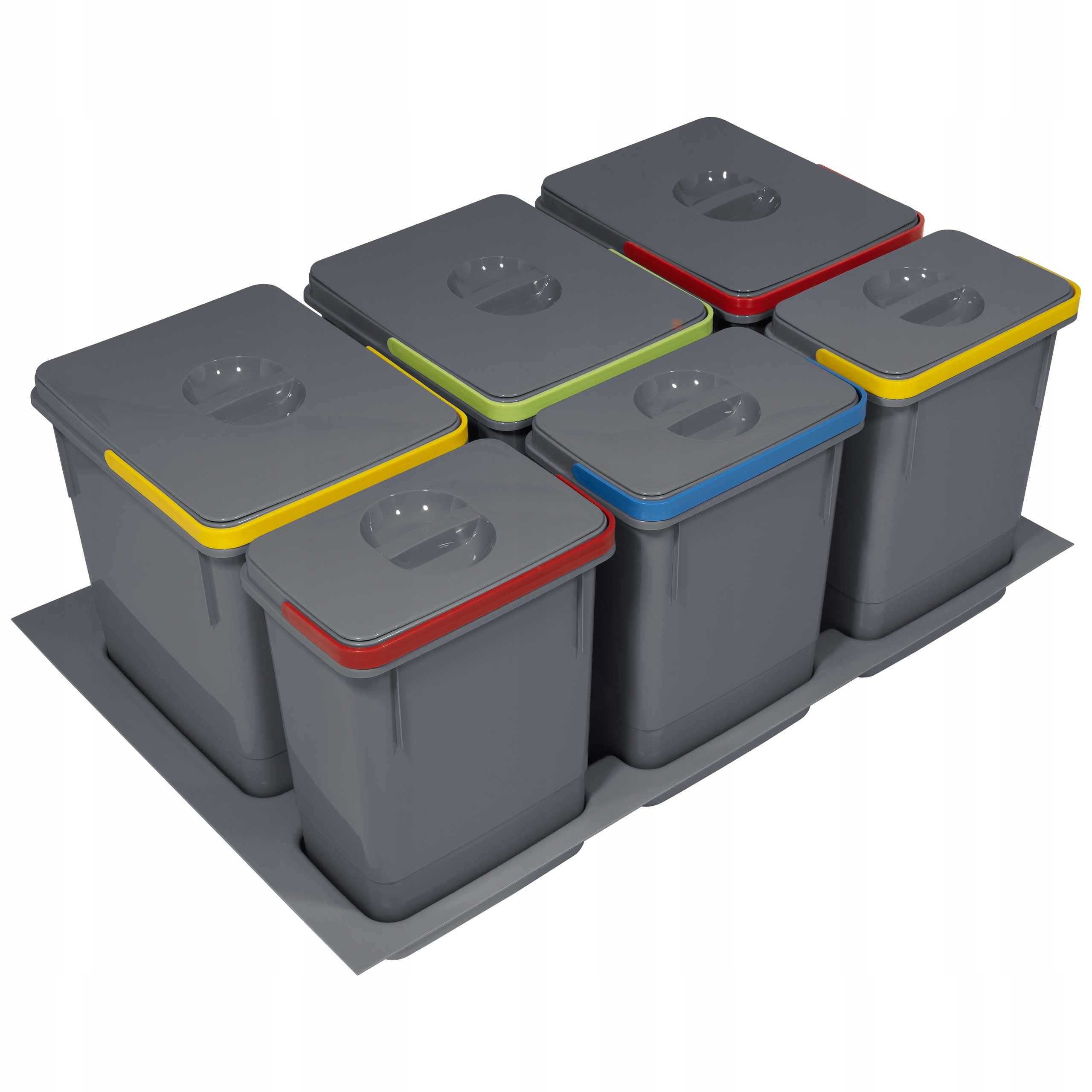 Kosz na śmieci segregator Rubio do szuflady 80 3x15L 3x7L Amix Antracyt