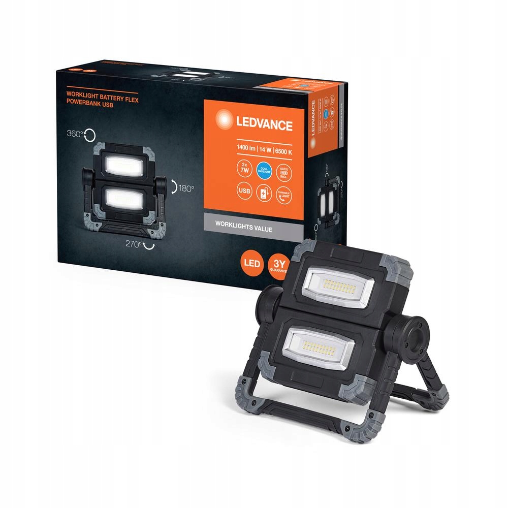 Led reflektor Halogen akumulátorový pracovný 7W Prenosný Worklight