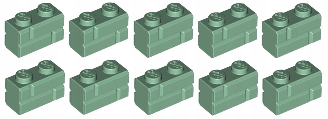 

Lego cegła murek 1x2 sand green 10 szt. 98283