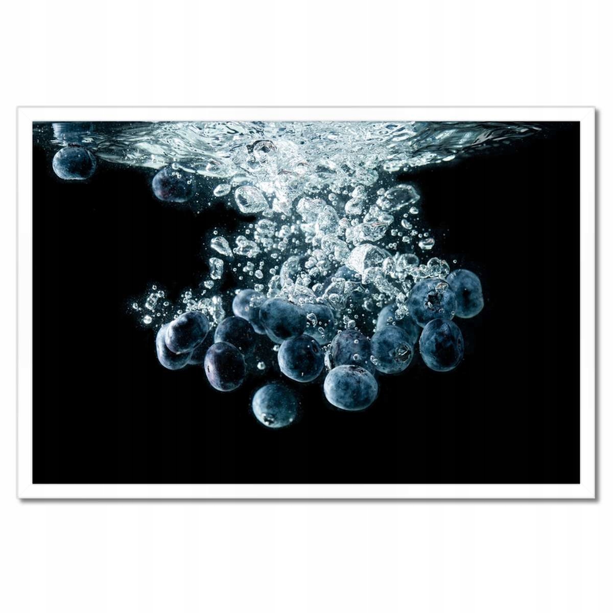 Plakáty v rámu 60x40 Borůvky padající do vody
