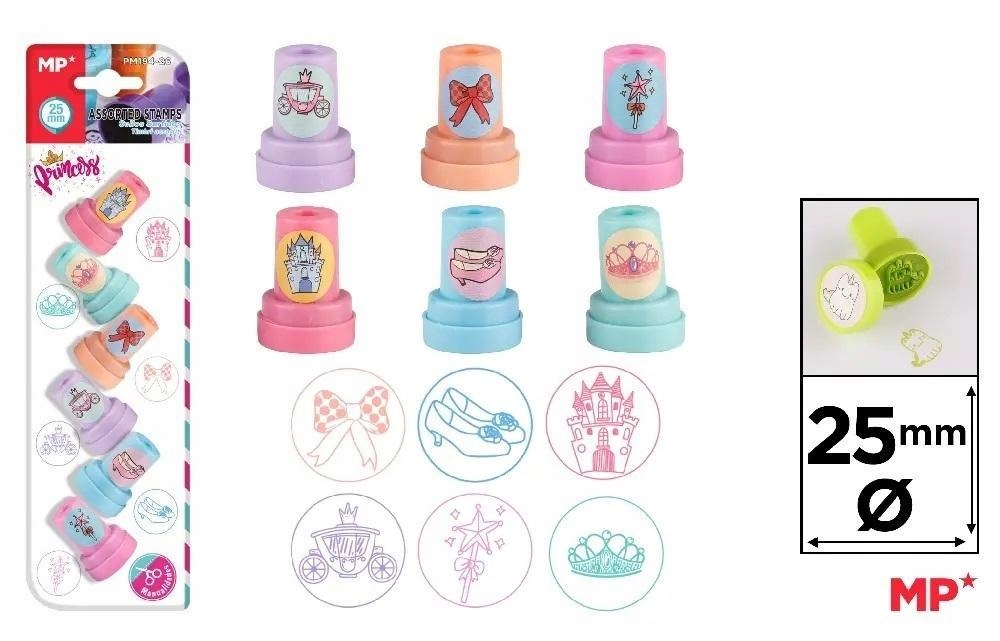 STEMPELKI DLA DZIECI KSIĘŻNICZKA 6SZT